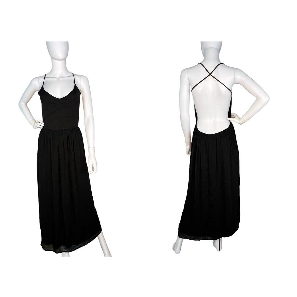 SABO SKIRT Size 10 Open Back  Maxi Dress Strappy Black